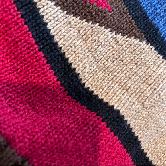 Vintage 90’s LizSport Mock Neck Southwestern Tribal Long Sweater. Bold. Western - Picture 15 of 16